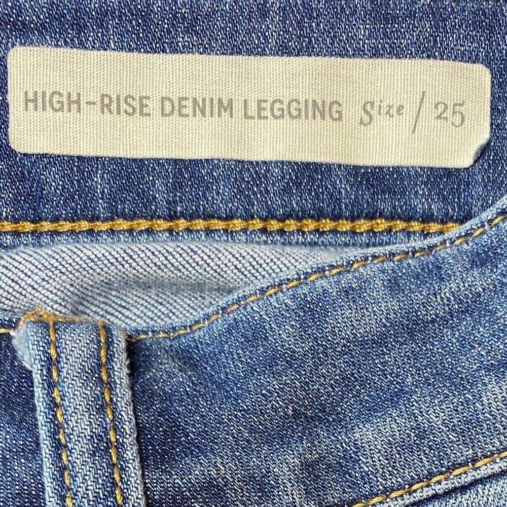 Anthropologie Pilcro High Rise Denim Leggings Size 25 - Picture 4 of 6